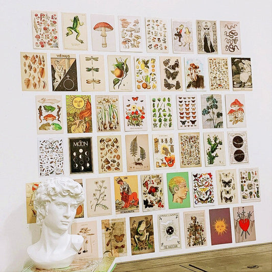 Retro Botanische Wandcollage Kaarten