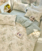 Vintage Lichte Bloemenprint Beddengoedset