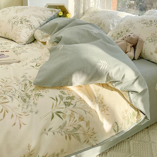 Vintage Lichte Bloemenprint Beddengoedset