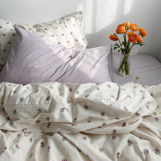 Vintage Grandmacore Florale Beddengoedset