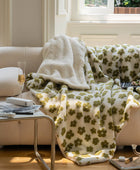 Fluffy Vintage Kamillepatroon Deken