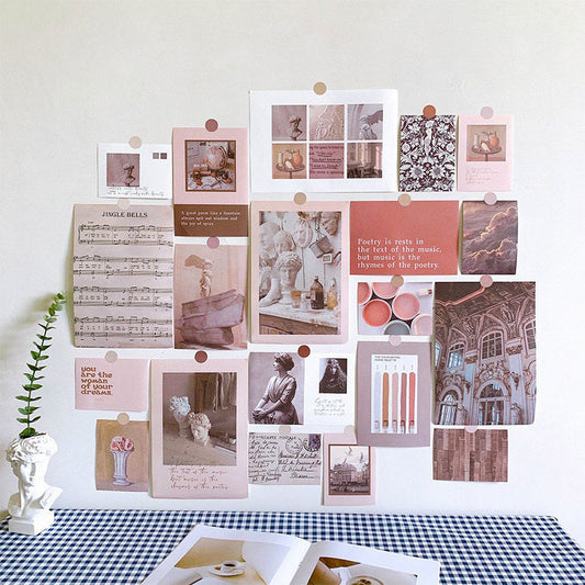 Vintage Kunst Wandcollage Kaarten