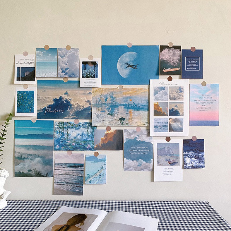 Vintage Kunst Wandcollage Kaarten