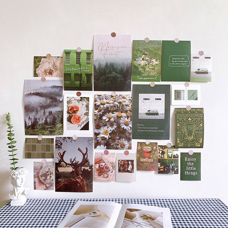 Vintage Kunst Wandcollage Kaarten