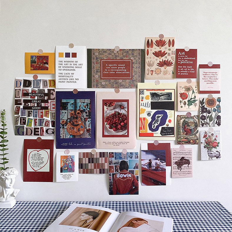 Vintage Kunst Wandcollage Kaarten