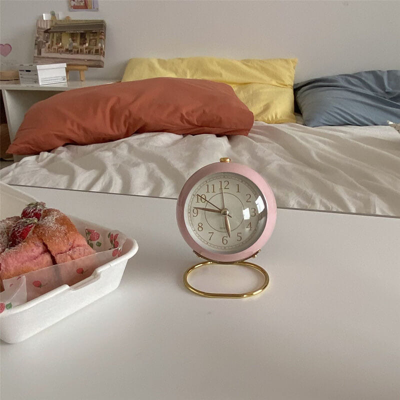 Vintage Ronde Klok (Met Alarm)