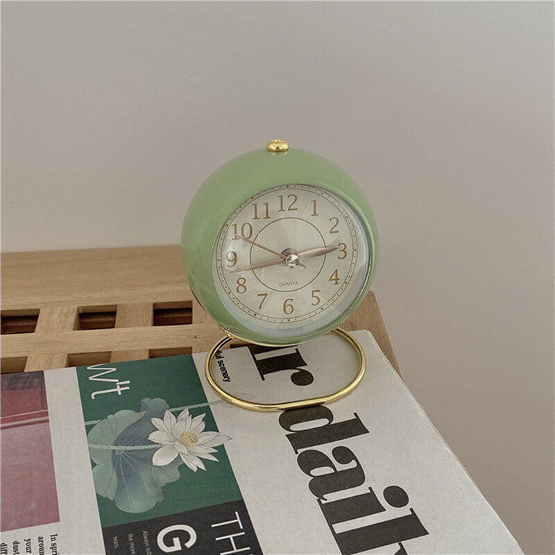 Vintage Ronde Klok (Met Alarm)
