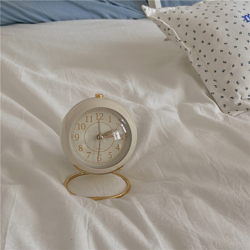 Vintage Ronde Klok (Met Alarm)