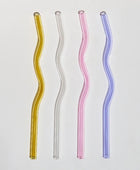 Pastelkleurige Glazen Wavy Rietjes