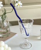 Pastelkleurige Glazen Wavy Rietjes