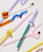 Pastelkleurige Glazen Wavy Rietjes