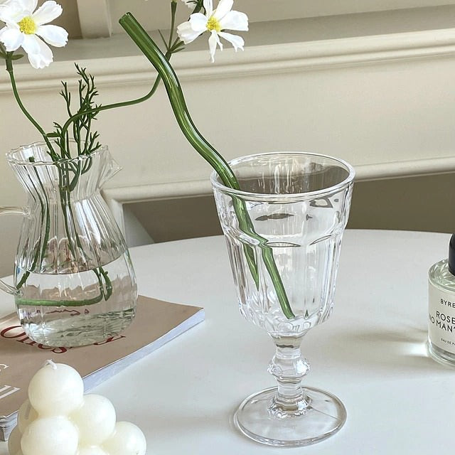 Pastelkleurige Glazen Wavy Rietjes