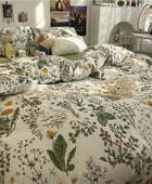 Beddengoedset met Rode Bessen en Wilde Bloemen