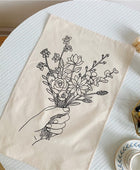 Outline Wilde Bloemen Mini Wandtapijt