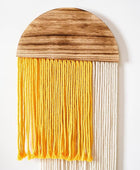 Houten Halve Cirkel Macramé Wanddecoratie