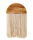Houten Halve Cirkel Macramé Wanddecoratie