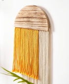 Houten Halve Cirkel Macramé Wanddecoratie