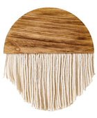 Houten Halve Cirkel Macramé Wanddecoratie